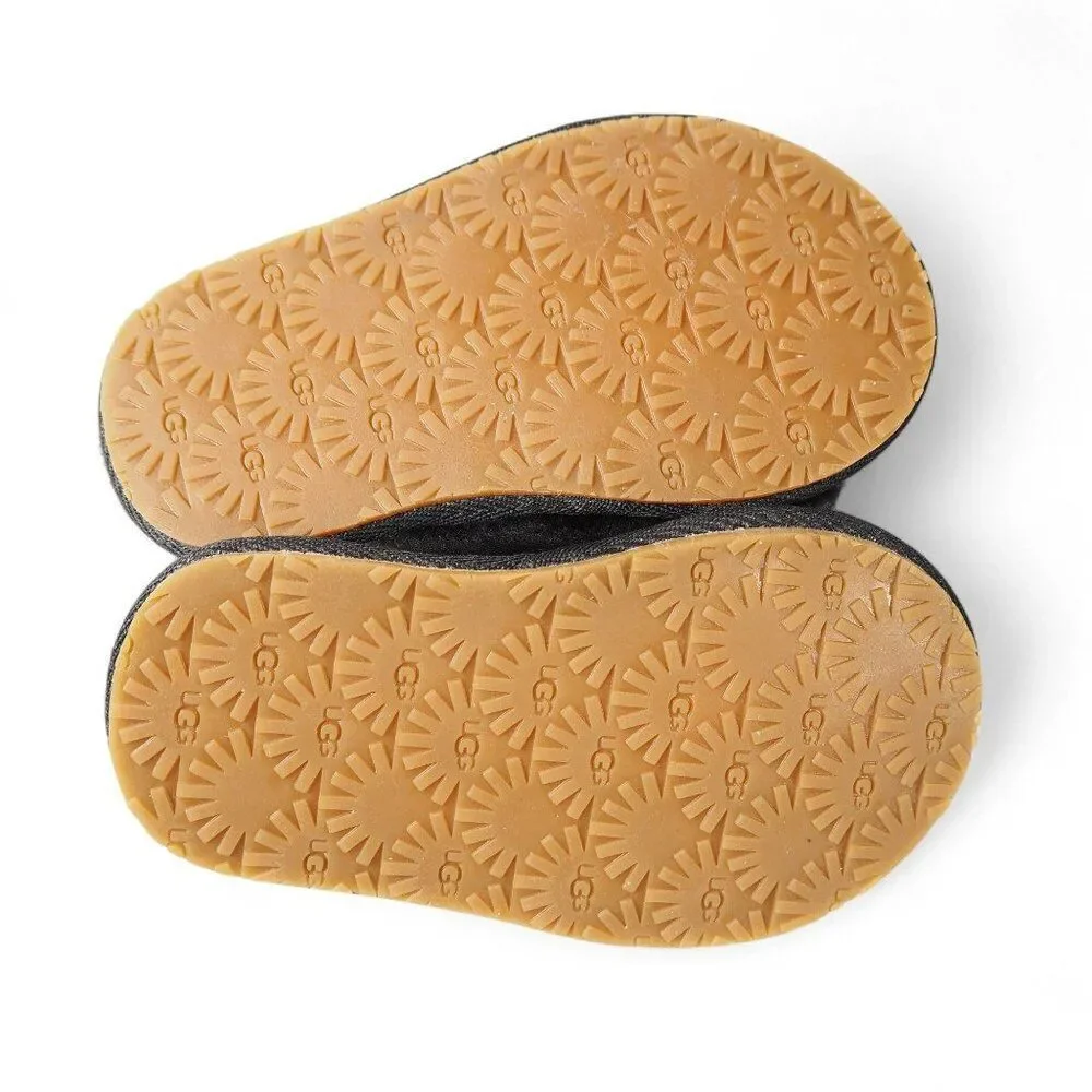 UGG Oh‎ Fluff Yeah Slingback Slide Sandals Black 1116636T Toddler 6